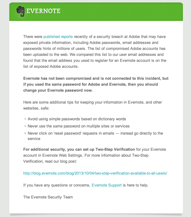 Evernote Email